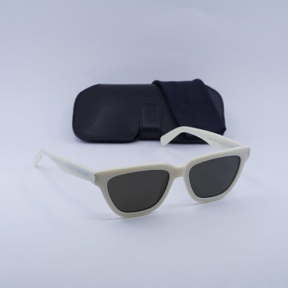 Saint Laurent SL462 SULPICE 018 Cat Eye Sunglasses - Ivory/Grey - Picture 4 of 9